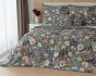 Povlečení Matějovský JACQUELINE, květinový vzor, tmavě zelené, bavlna hladká digitál, (více rozměrů)