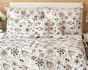 Povlečení Matějovský LOTTIE, růžové květy na smetanové (více materiálů, rozměrů)