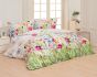 Povlečení Matějovský LUISA, květnový vzor, růžovo-zelené, bavlna hladká digitál, 140x200cm + 70x90cm