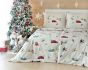 Povlečení Matějovský MAGIC WINTER, zimní vzor na béžové, flanel premium, 140x200cm + 70x90cm