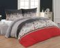 Povlečení Matějovský MAGNUS, vánoční motiv, červeno-šedé, flanel premium (více rozměrů)