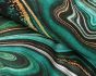 Povlečení Matějovský METHEORA, abstraktní motiv, zelené, bavlněný satén, digitál, 140x200cm + 70x90cm