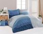 Povlečení Matějovský SANTO BLUE, skandinávský vzor, modré flanel premium (více rozměrů)