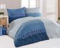 Povlečení Matějovský SANTO BLUE, skandinávský vzor, modré flanel premium (více rozměrů)