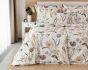 Povlečení Matějovský SAVOY, béžové květy, bavlna hladká (více rozměrů)