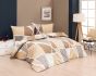 Povlečení Matějovský TWIST, geometrický vzor, béžové, 140x200cm + 70x90cm, (více materiálů)
