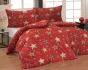Povlečení Matějovský MERCI, červeno-zlatý zimní vzor (více rozměrů, materiálů)