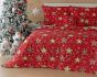Povlečení Matějovský MERCI, červeno-zlatý zimní vzor (více rozměrů, materiálů)