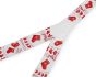 Šle unisex VÁNOČNÍ - PONOŽKA, délka 120cm, šíře 3,5cm, tvar Y, červeno-bílé, 650376/01