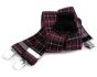 Šle pánské, délka 120cm, šíře 3,5cm, tvar Y, bordové káro, 650355/01