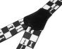 Šle pánské ŠACHY, délka 120cm, šíře 4cm, tvar Y, černobílé, 650380 /01