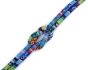 Šňůrka kulatá s výplní 310199/4, indiánský motiv, modrá, průměr 6mm (šňůra na metry)