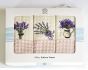 Utěrky MERLIN 93 vaflové vyšívané, dárkové balení, levandule, fialovo-světle růžová, 3 kusy 50x70cm