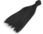 Paruka / vlasy pro panenky 800899/3 černá, délka vlasů 20cm, návin 1m