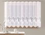 Žakárová záclona VILMA / KUCHYŇKA, s bordurou, bílá (více výšek, v metráži)
