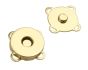 Zapínání na kabelku 730018/2, průměr 18mm, magnetické, zlatá, kov, 1 pár