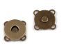 Zapínání na kabelku 730018/4, průměr 18mm, magnetické, staromosaz, kov, 1 pár