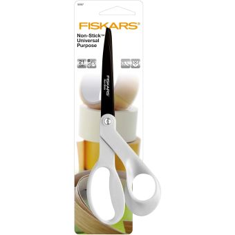Krejčovské nůžky FISKARS TITANOVÉ 1003924, Non stick, s měkkou ergonomickou rukojetí, délka ostří 9.5cm, celková délka 21 cm