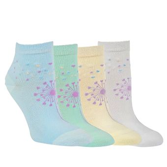 Ponožky kotníkové bambusové 1528224, vzorované, kotníkové, antibakteriální, dámské, 4 páry (více velikostí)