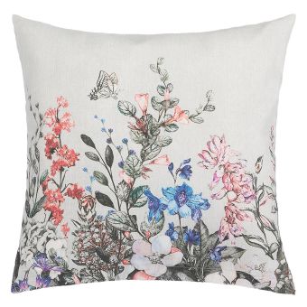 Dekorační polštářek EMA 531, KVÍTÍ - MODRÁ A ČERVENÁ KVĚTINA, 45x45cm