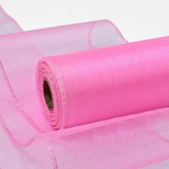 Organza dekorační 43562/5152 neonově růžová, šíře 12cm, návin 9m