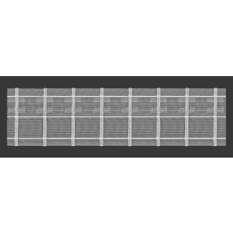 Záclonová řasící páska, stuha 2.75.150.2, tužkové sklady, řasení 1:1,5, transparentní, bílý oplet, šířka 7,5cm (v metráži)