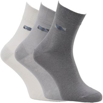 Ponožky bavlněné zkrácené 32066, šedé mix, klasické, jemný svěr, pánské, 3 páry (více velikostí)