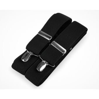 Šle pánské, délka 125cm, šíře 3,5cm, tvar X, černé jednobarevné, 650253/53