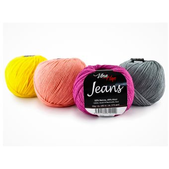 Pletací / háčkovací příze Vlna-Hep JEANS jednobarevná, 50g/160m