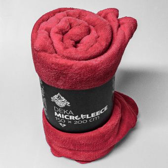 Deka mikrofleece QUENTIN AK-2396 jednobarevná terra, 150x200cm