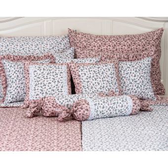 Povlečení HERBARIUM 020, bílo/starorůžová, krep, 140x200cm + 70x90cm
