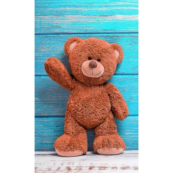 Dětský froté ručník MEDVÍDEK PACIČKA, modrý, digitál, 30x50cm