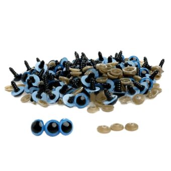 Bezpečnostní oči, jednobarevné modré, průměr 10mm 