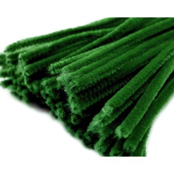 Chlupatý modelovací drát 160281/14, jednobarevná zelená "jedle", průměr 6mm, délka 30cm, (1 balení, 20 kusů)