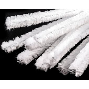 Chlupatý modelovací drát 240512/01, jednobarevná bílá, průměr 15mm, délka 30cm, (1 balení, 10 kusů)