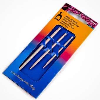 Jehly hliníkové na vlnu PONY 020750,60643 s očkem, stříbrná, sada 3 kusy