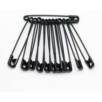 Celokovové spínací špendlíky KOH-I-NOOR 60948/310, černé, délka 40mm, 12 kusů