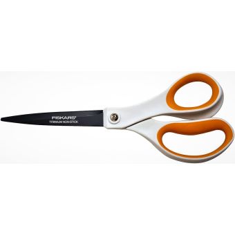 Krejčovské nůžky FISKARS TITANOVÉ 1004721, Non stick, s měkkou ergonomickou rukojetí, délka ostří 9.5cm, celková délka 21 cm
