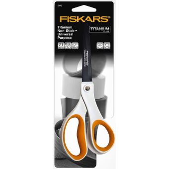 Krejčovské nůžky FISKARS TITANOVÉ 1004721, Non stick, s měkkou ergonomickou rukojetí, délka ostří 9.5cm, celková délka 21 cm