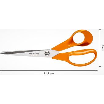 Krejčovské /domácí /univerzální nůžky FISKARS 1005148, s ergonomickou rukojetí, délka 21 cm
