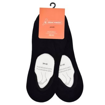 Ponožky letní nízké sneaker bavlněné 9800122 černé, ťapky, jednobarevné, dámské, 2 páry (více velikostí)