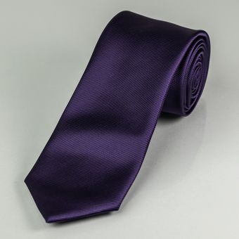 Kravata pánská AMJ proužkovaná KU0019, tmavě fialová