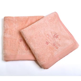 Bambusový froté ručník BOSTON / BAMBUS, lososová, 50x100cm