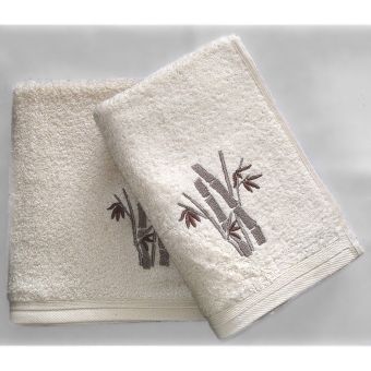 Bambusový froté ručník BOSTON / BAMBUS, smetanová, 50x100cm