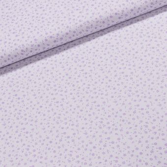 Bavlněné plátno Valerie VA003/13 fialové květinky na bílé, š.160cm (látka v metráži)