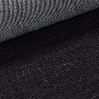 Bavlněná riflovina (denim, džínovina) černá č.5, klasická, š.160cm, 410 g/m2, 100% bavlna (látka v metráži)