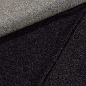Bavlněná riflovina (denim, džínovina) černá č.8, klasická, š.160cm, 420 g/m2, 100% bavlna (látka v metráži)