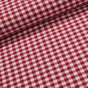 Bavlněný kanafas SOFI 1x1cm červený, š.140cm (látka v metráži)