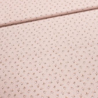Bavlněné plátno dětské EMA baletky na růžové, š.140cm (látka v metráži)