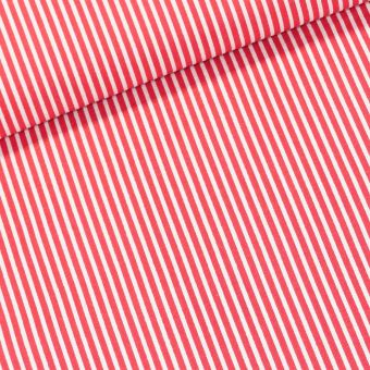 Bavlněné plátno Jolana JO002/01 bílý a červený proužek 2mm, š.150cm (látka v metráži)